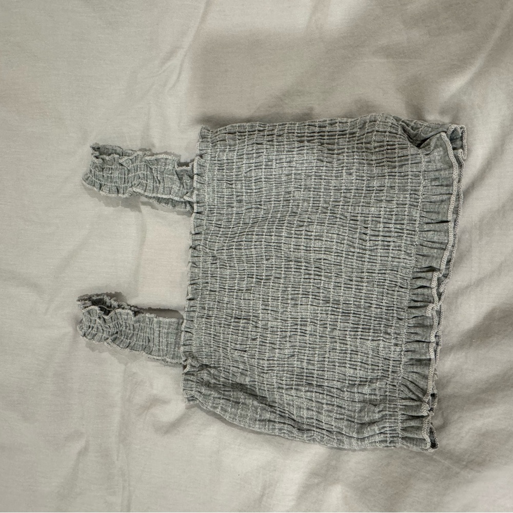 Grey girls crop top